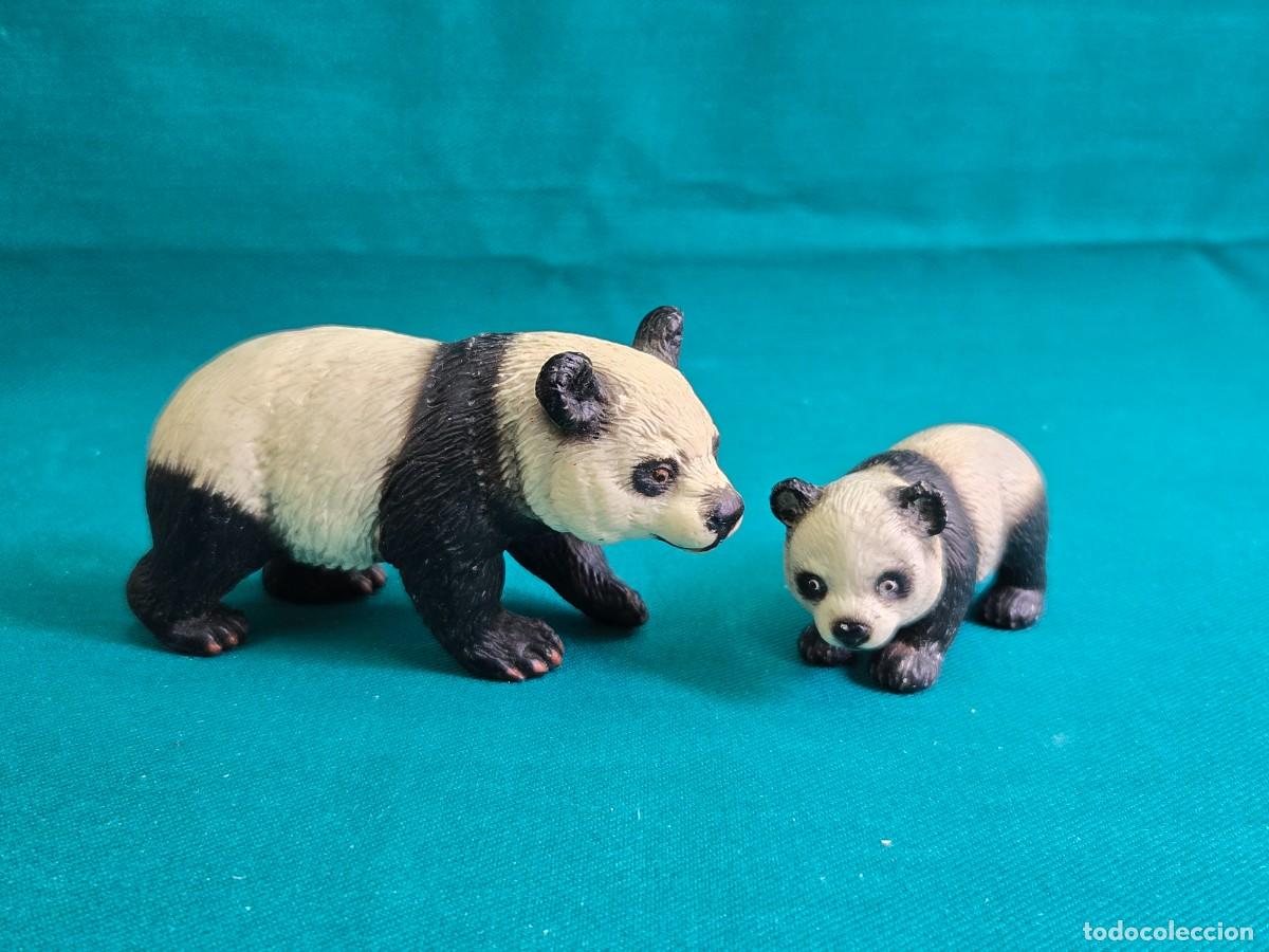 Figuras de goma y PVC: FIGURA PVC , SCHLEICH, OSO PANDA Y CRIA