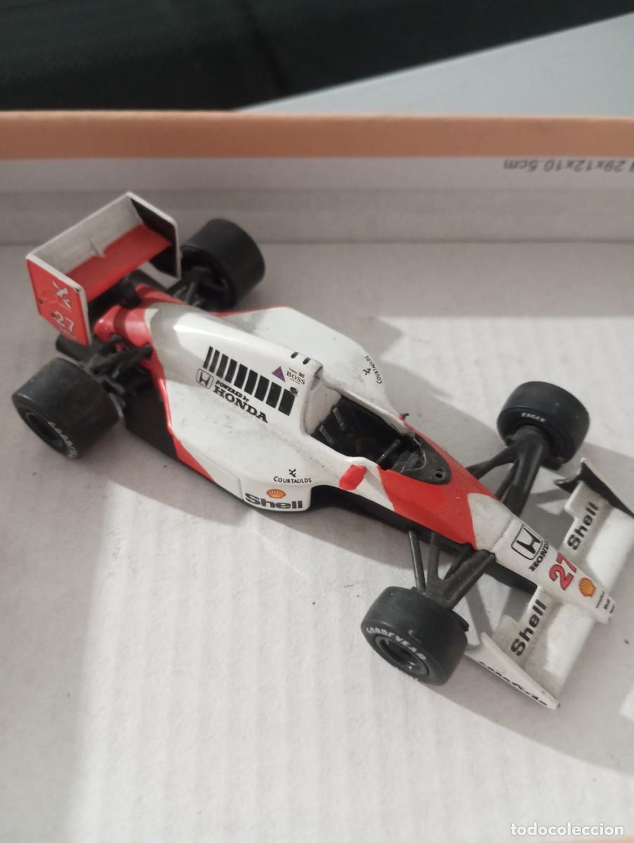 Figuras de goma y PVC: Coche carreras formula 1 mac larem senna prost 1990 falta un espejo
