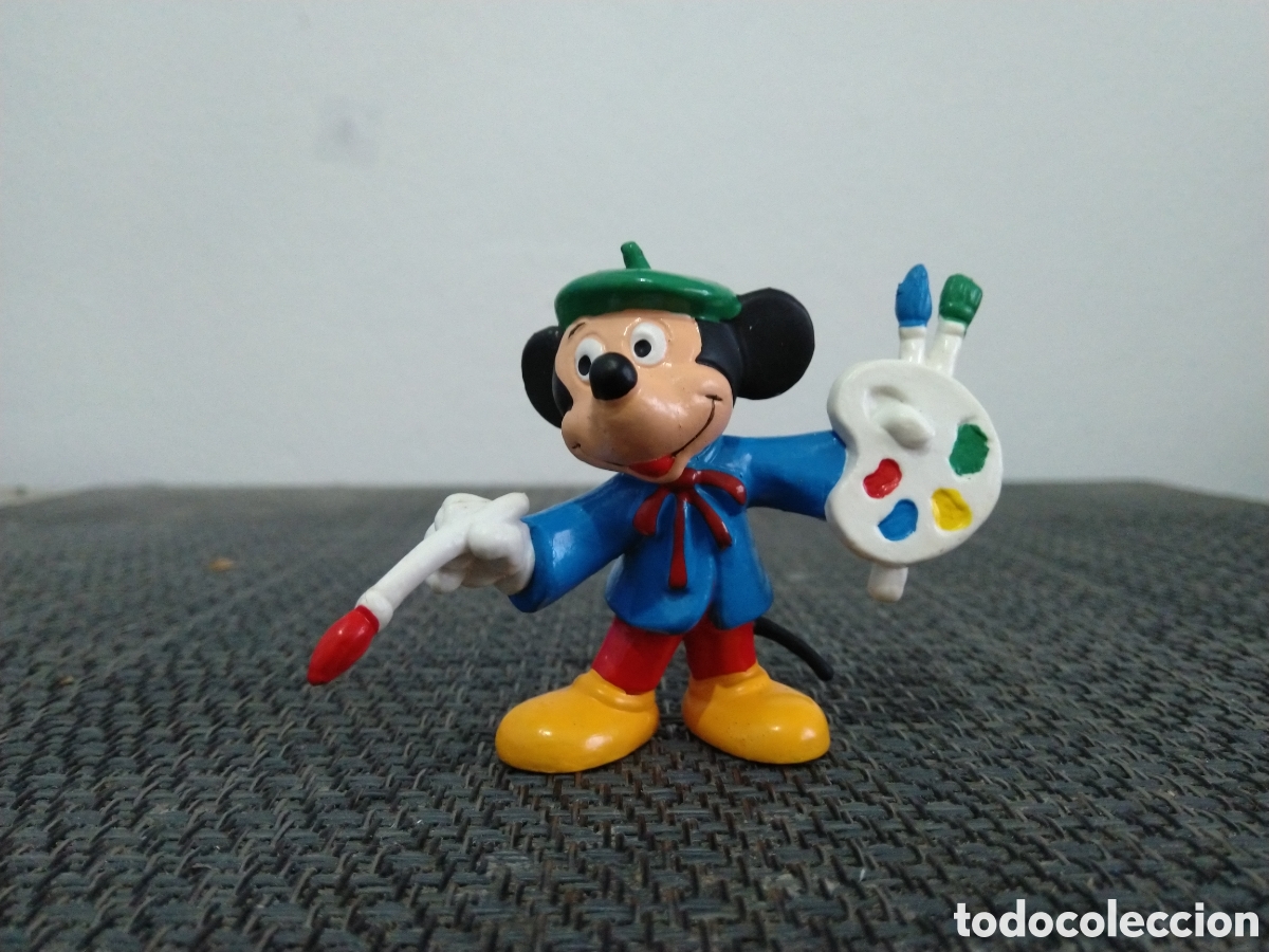Figuras de goma y PVC: FIGURA PVC MICKEY MOUSE BULLY WALT DISNEY DIBUJOS ANIMADOS PINTOR ACUARELAS PINCEL