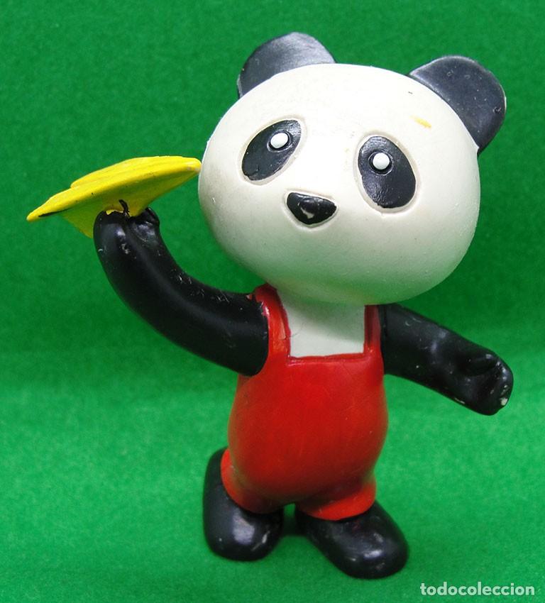 Figuras de goma y PVC: PANDA THE CIRCUS STAR PVC VINTAGE CON AVION - PIERO DAMI, COMICS SPAIN - MAIA & BORGES, 1982 -