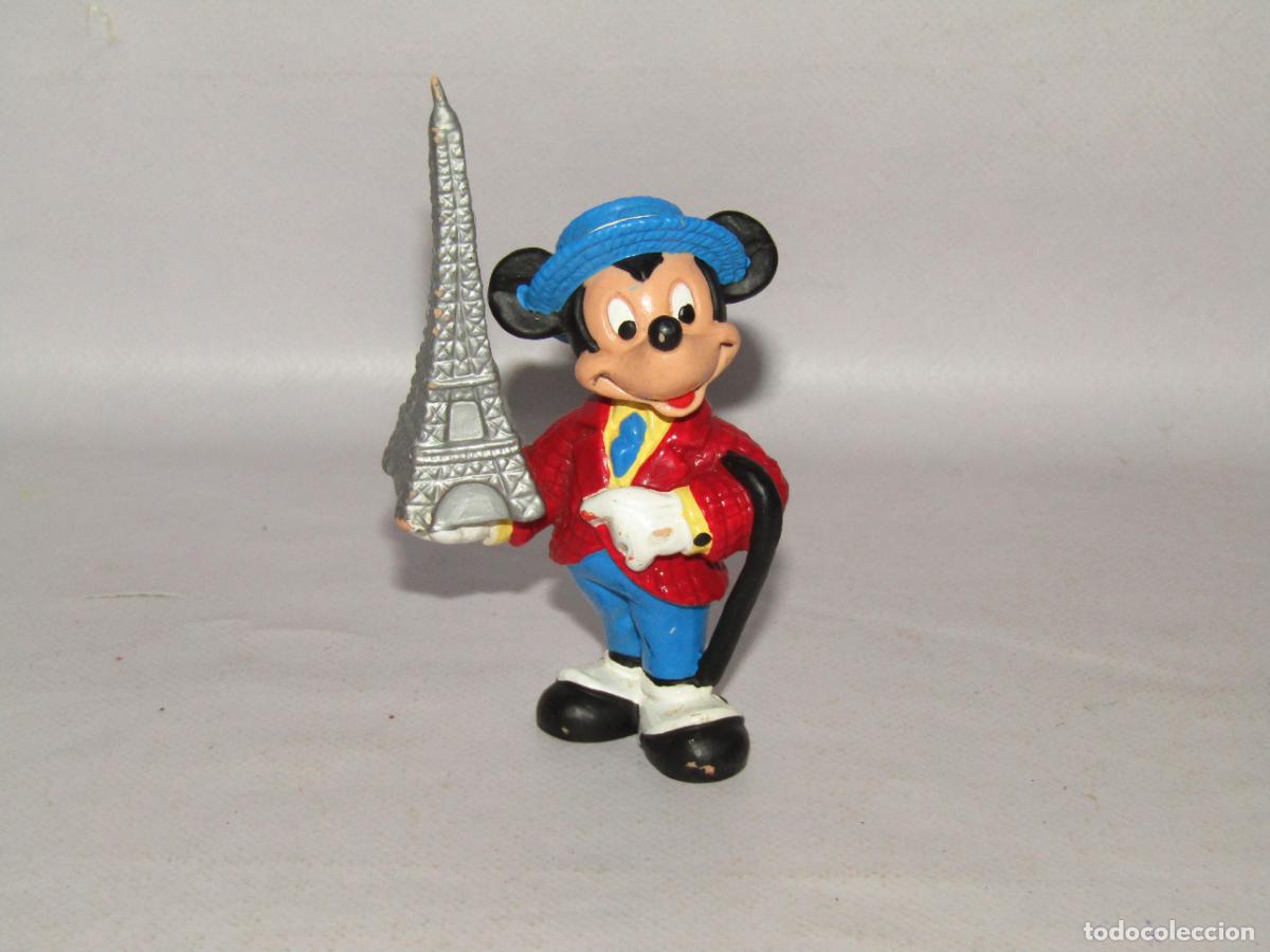 Figuras de goma y PVC: Antigua Figura de Goma Maciza MICKEY MOUSE de BULLYLAND