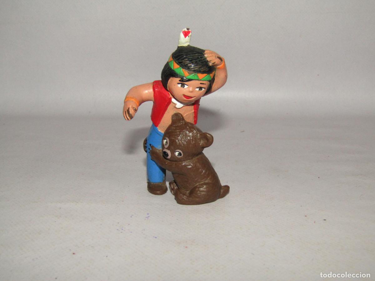Figuras de goma y PVC: Antigua Figura de Goma EL BOSQUE DE TALLAC con JACKIE y NUCA de EURA
