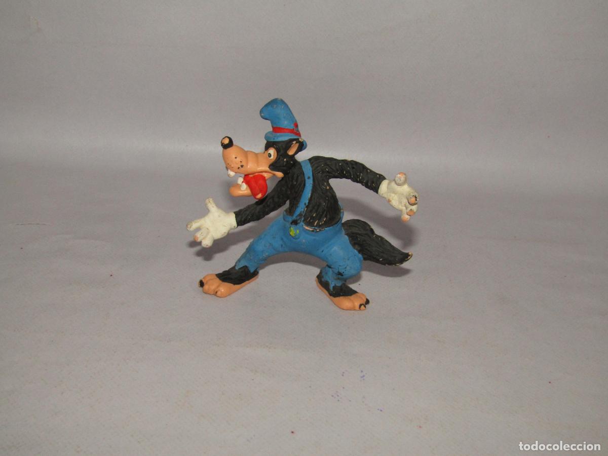 Figuras de goma y PVC: Antiguo Lobo Feroz de Goma Maciza de BULLYLAND