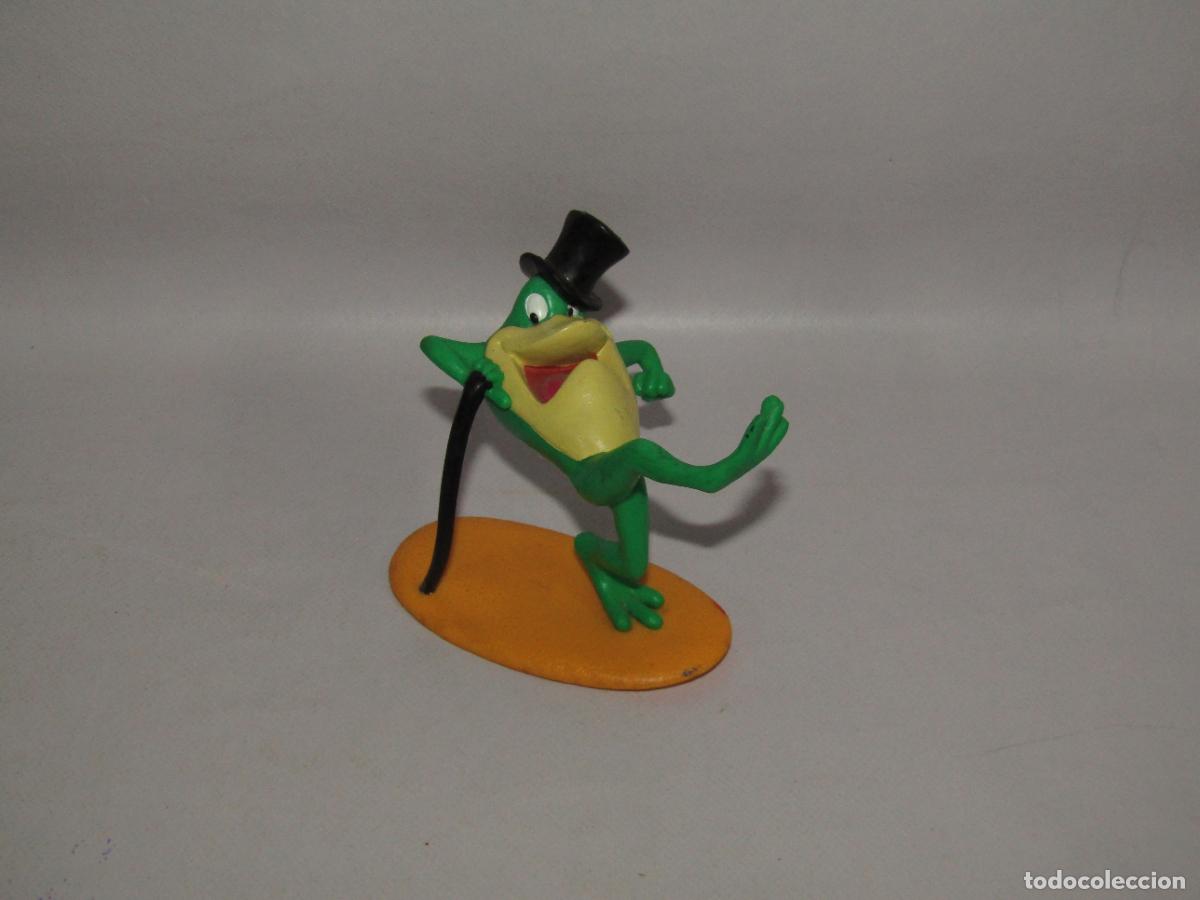 Figuras de goma y PVC: Antiguo Figura de Goma Maciza LOONEY TUNES con RANA SINGING FROG de APPLAUSE