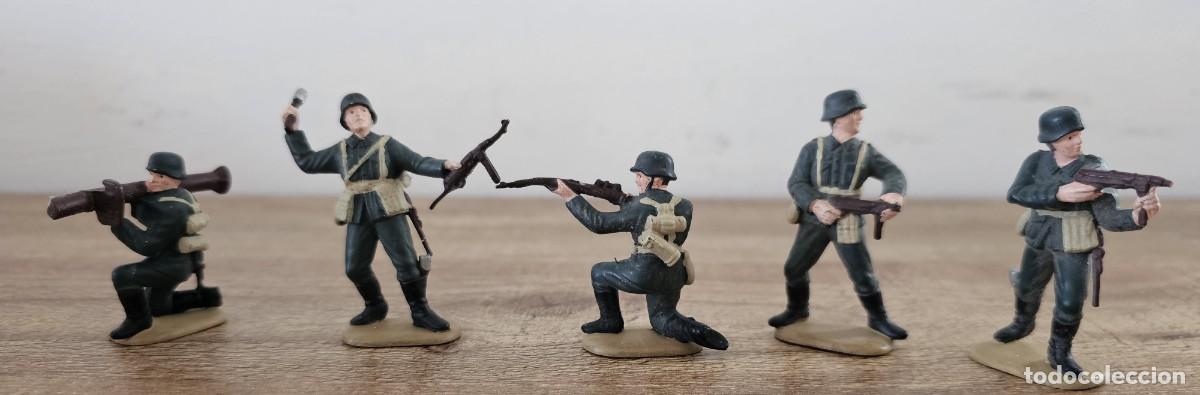 Figuras de goma y PVC: JECSAN - Lote de 5 soldados alemanes - Leer