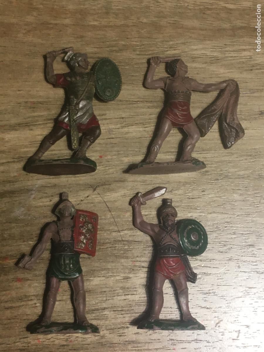 Figuras de goma y PVC: reamsa romanos gladiadores lote figuras de goma originales antiguas