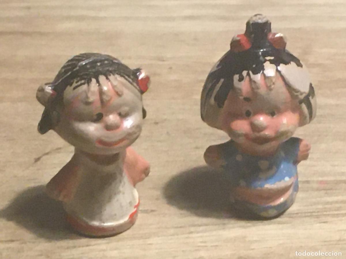 Figuras de goma y PVC: familia telerin lote 2 figuras de goma originales antiguas capuchon para lapiz