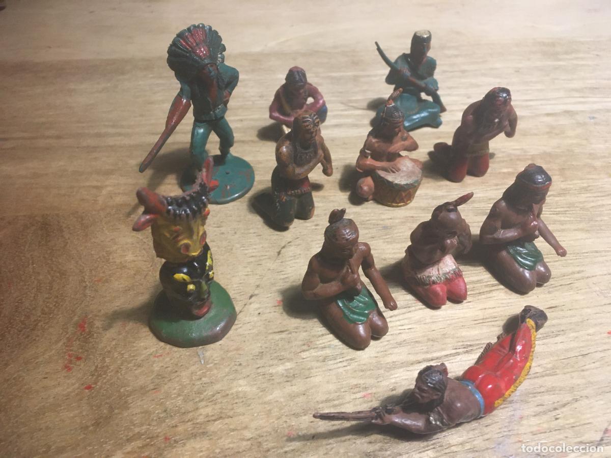 Figuras de goma y PVC: indios reamsa jecsan pech etc lote figuras de goma originales antiguas