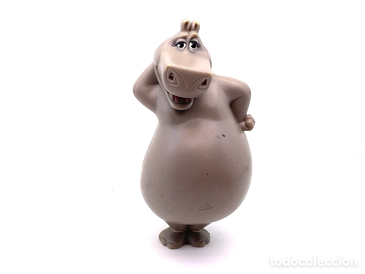 Figuras de goma y PVC: Figura en Pl&aacute;stico de Gloria. La Hipopotamo de Madagascar 2 . Promocional de McDonald&acute;s 2008