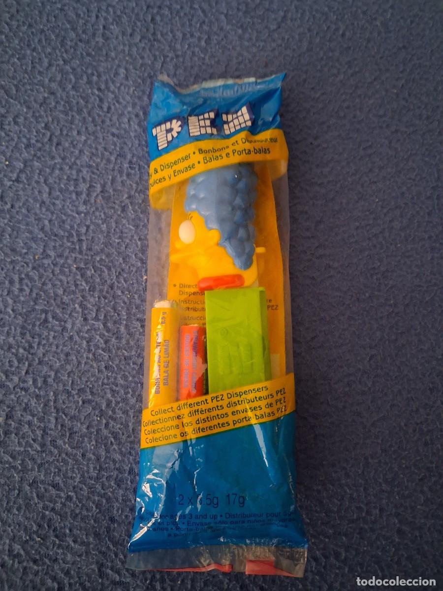 Figuras de goma y PVC dispensador PEZ: LOS SIMPSON DISPENSADOR DE CARAMELOS PEZ MARGE SIMPSON NUEVO PRECINTADO .