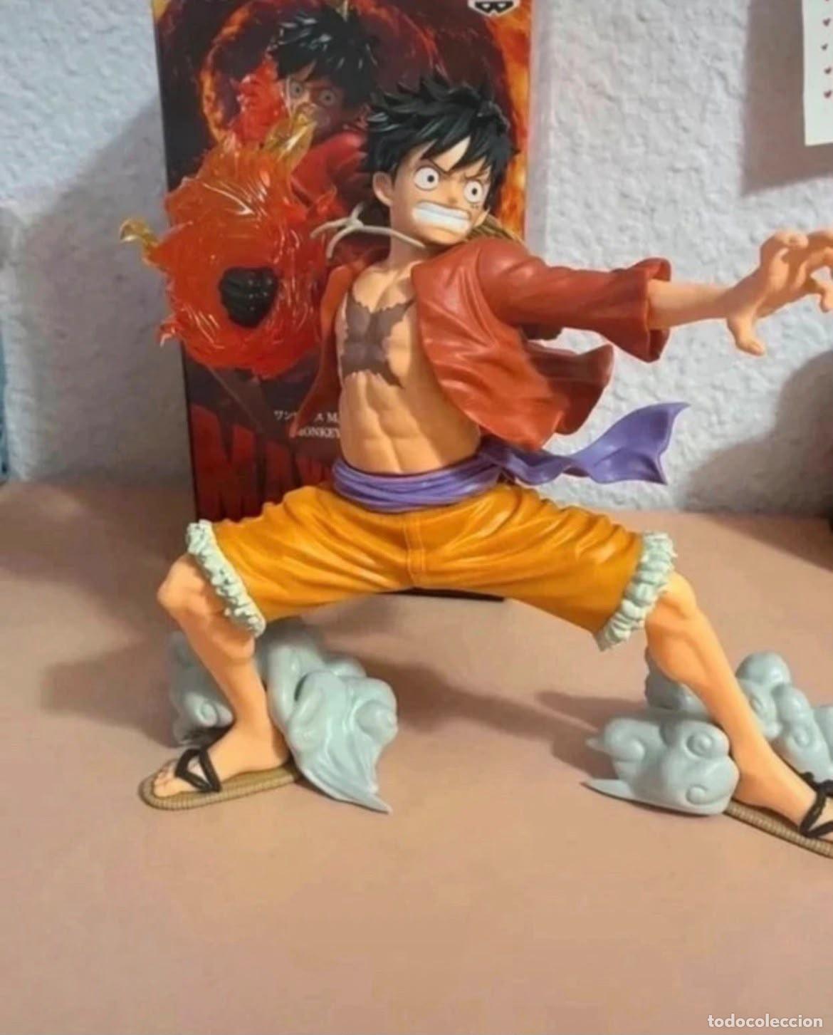 Figuras de goma y PVC: FIGURA ORIGINAL DE MONKEY LUFFY II MAXIMATIC PLUS CON SU EMBALAJE ORIGINAL ONE PIECE BANDAI