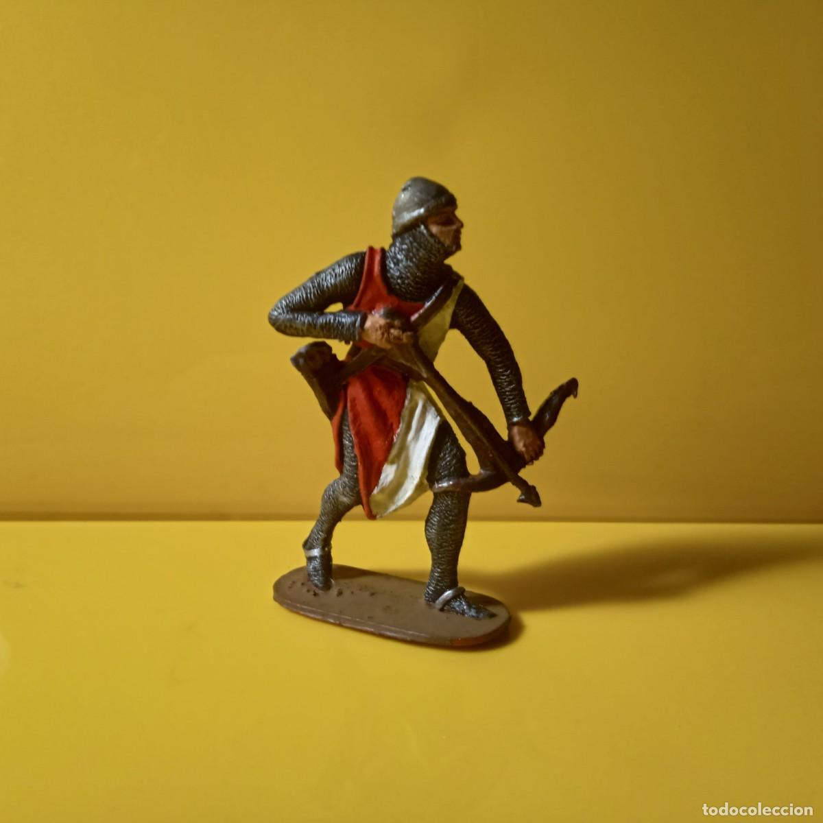 Figuras de goma y PVC: JECSAN - PUCHOL: FIGURA SOLDADO MEDIAVAL ESCALA 1/28 (6,5 CM)