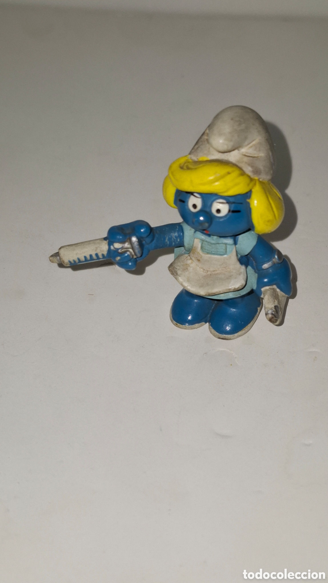 Figuras de goma y PVC: PITUFA PITUFINA ENFERMERA FIGURA DE PVC A&Ntilde;OS 80 PITUFOS PEYO SMURFS PITUFOS