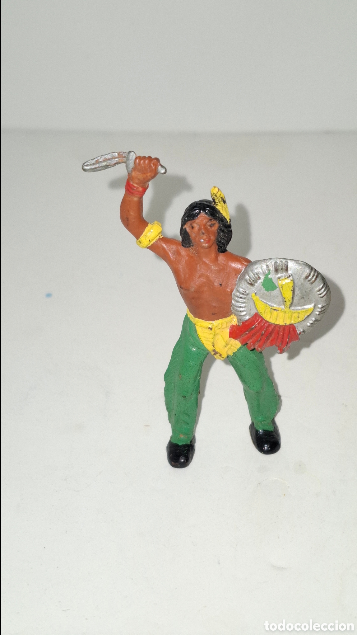 Figuras de goma y PVC: GUERRERO INDIO FIGURA DE PVC MADE IN SPAIN COMANSI A&Ntilde;OS 80 INDIOS Y VAQUEROS