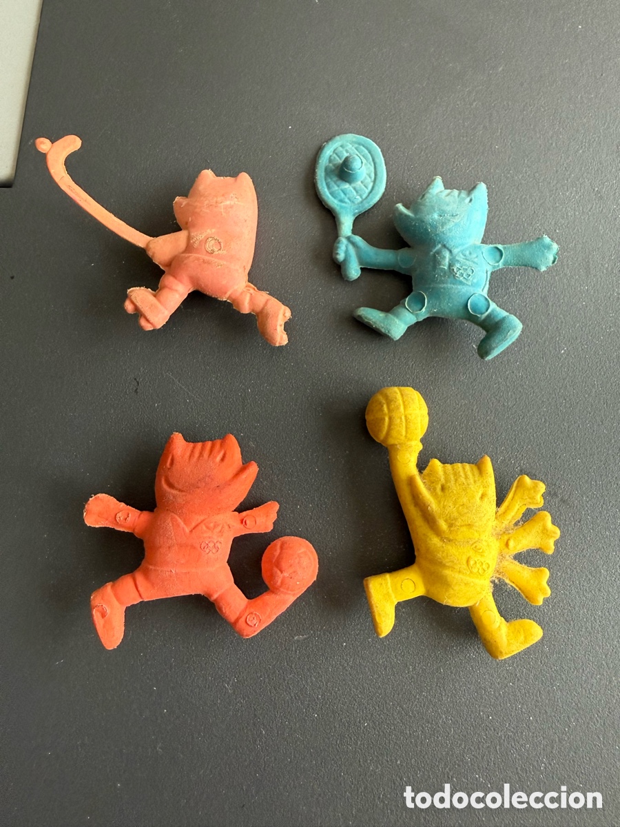Figuras de goma y PVC: 4 Fuguras Goma. COBI. 1992 Deportes