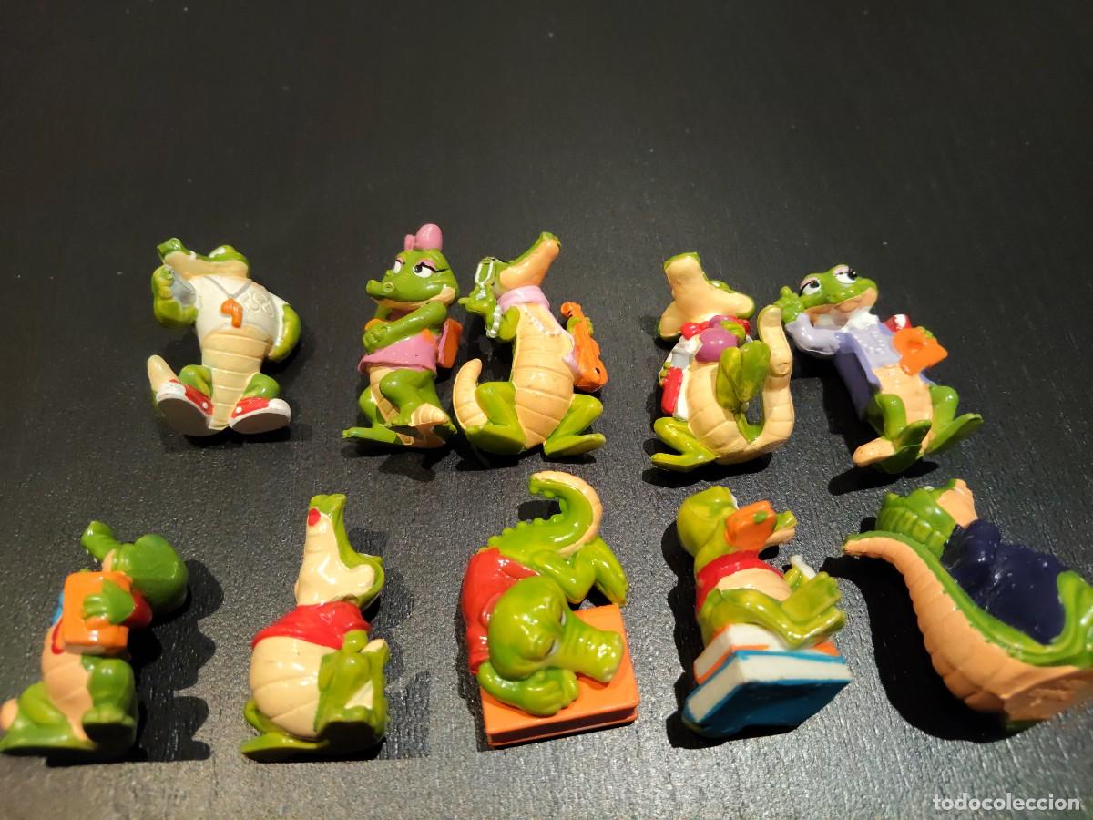Figuras de goma Kinder: Kinder Ferrero 279 crocos cocodrilos en la escuela completa 10 fig