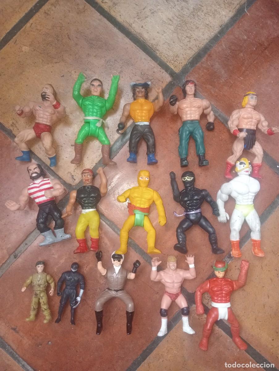 Figuras de goma y PVC: Lote mu&ntilde;ecos de acci&oacute;n vintage