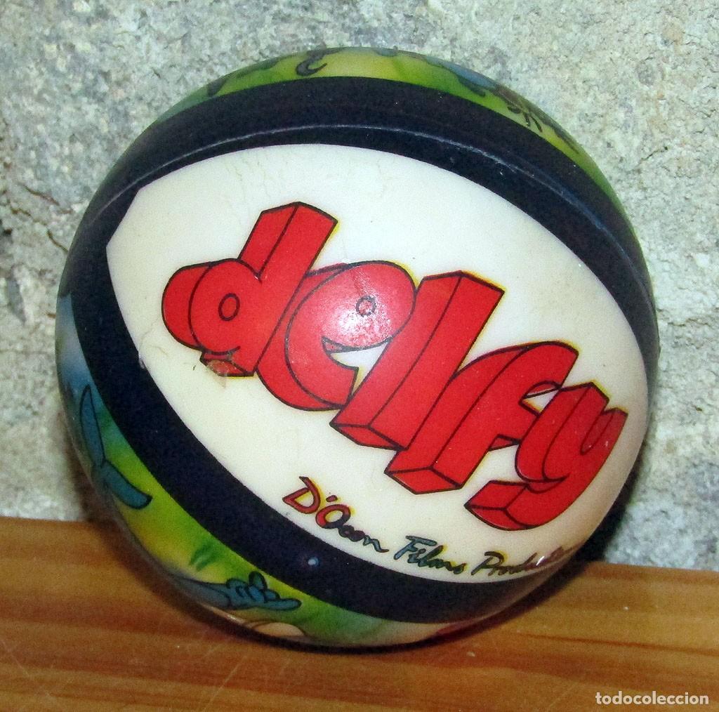 Figuras de goma y PVC: ANTIGUA PELOTA DE DELFY - D'OCON FILMS - 9cm di&aacute;metro - NUEVA A ESTRENAR