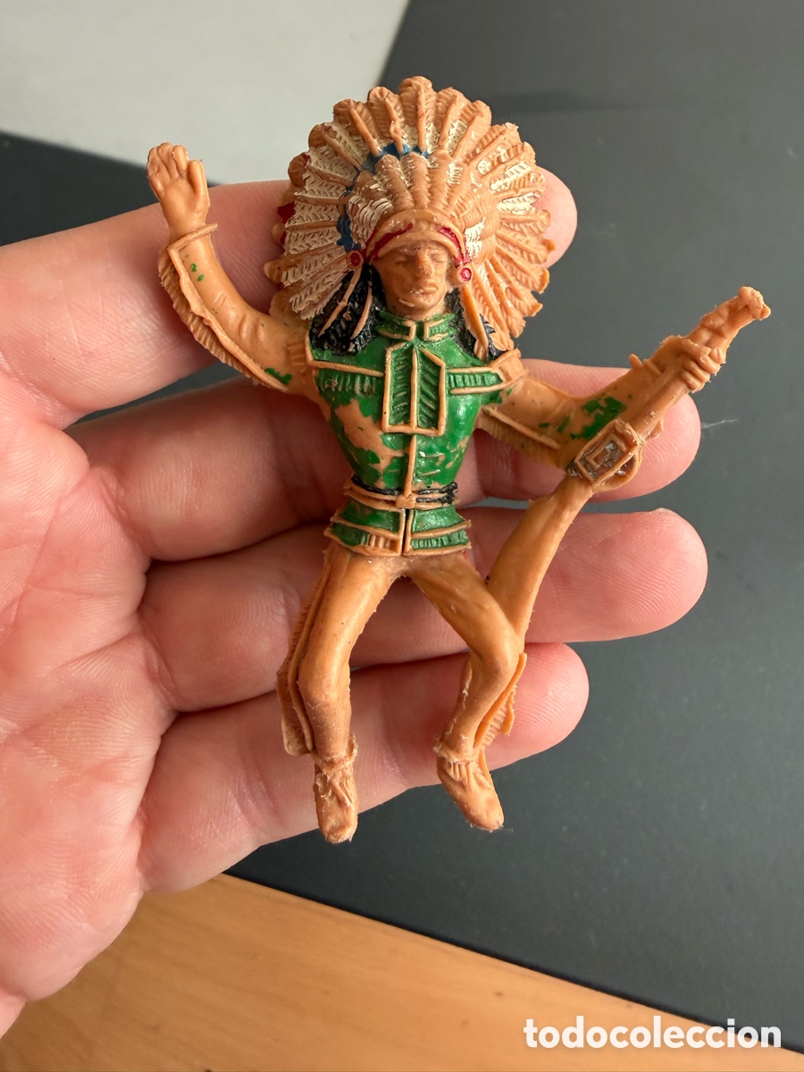 Figuras de goma y PVC: COMANSI. JEFE INDIO. Primera &Eacute;poca - Foto 3