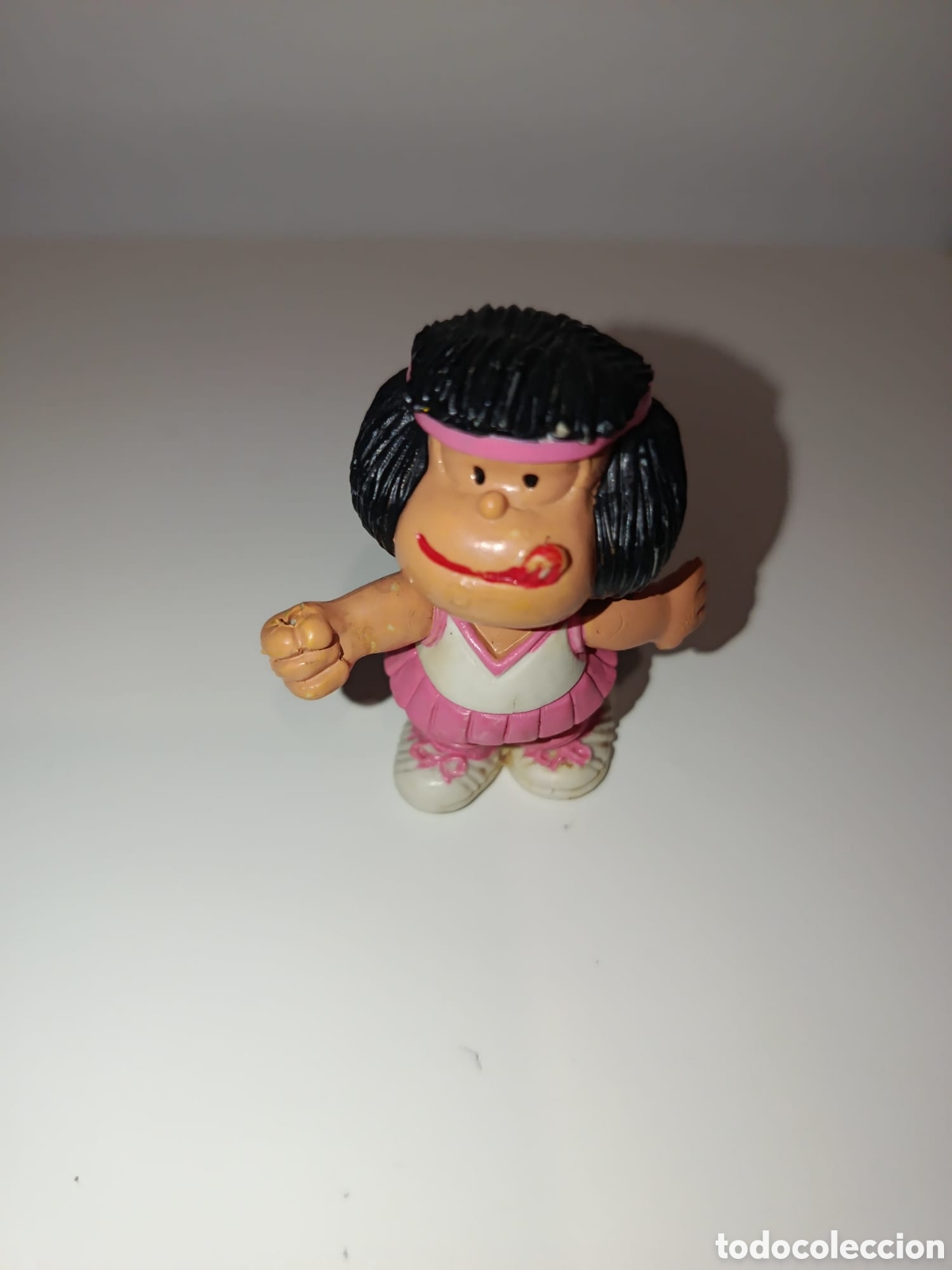 Figuras de goma y PVC: Figura Mafalda Tenista Vintage PVC (A&ntilde;os 80/90) - Quino Comics Spain