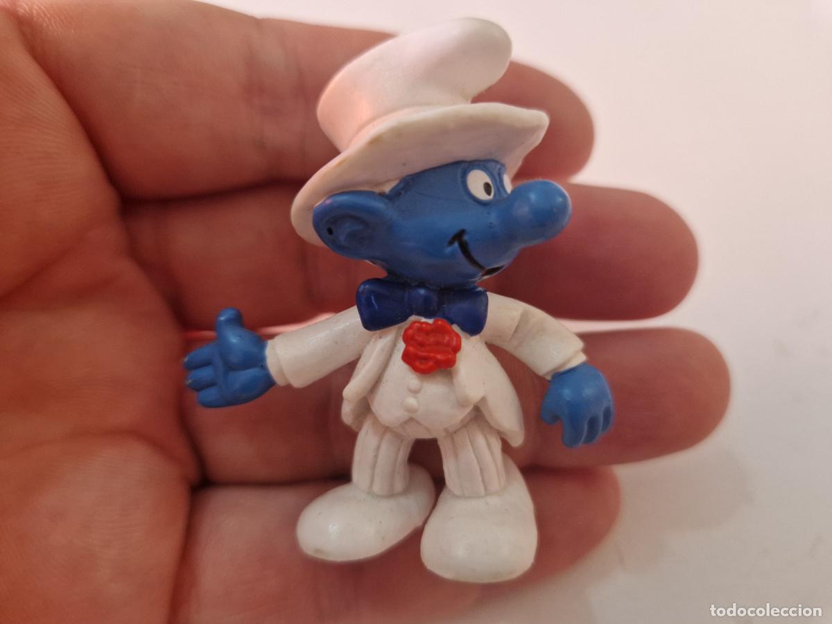 Figuras de goma y PVC: antigua figura de goma pitufo novio Scheleich peyo 1991 los pitufos smurf