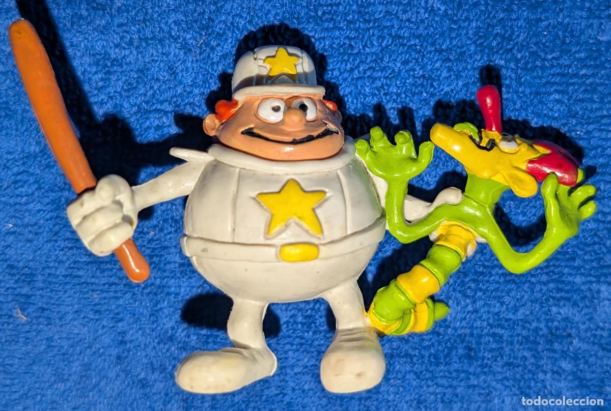 Figuras de goma y PVC: Gl&oacute;bulo blanco y vir&uacute;s - Erase una vez la vida - Comic Spain (1985)