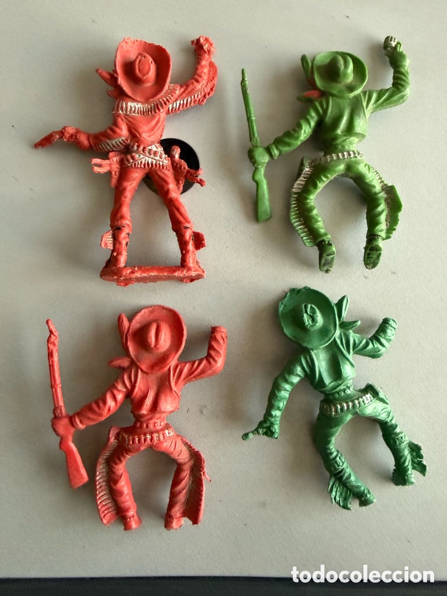 Figuras de goma y PVC: 4 VAQUEROS. LAFREDO 11-10-9 cm. Como se ven - Foto 2