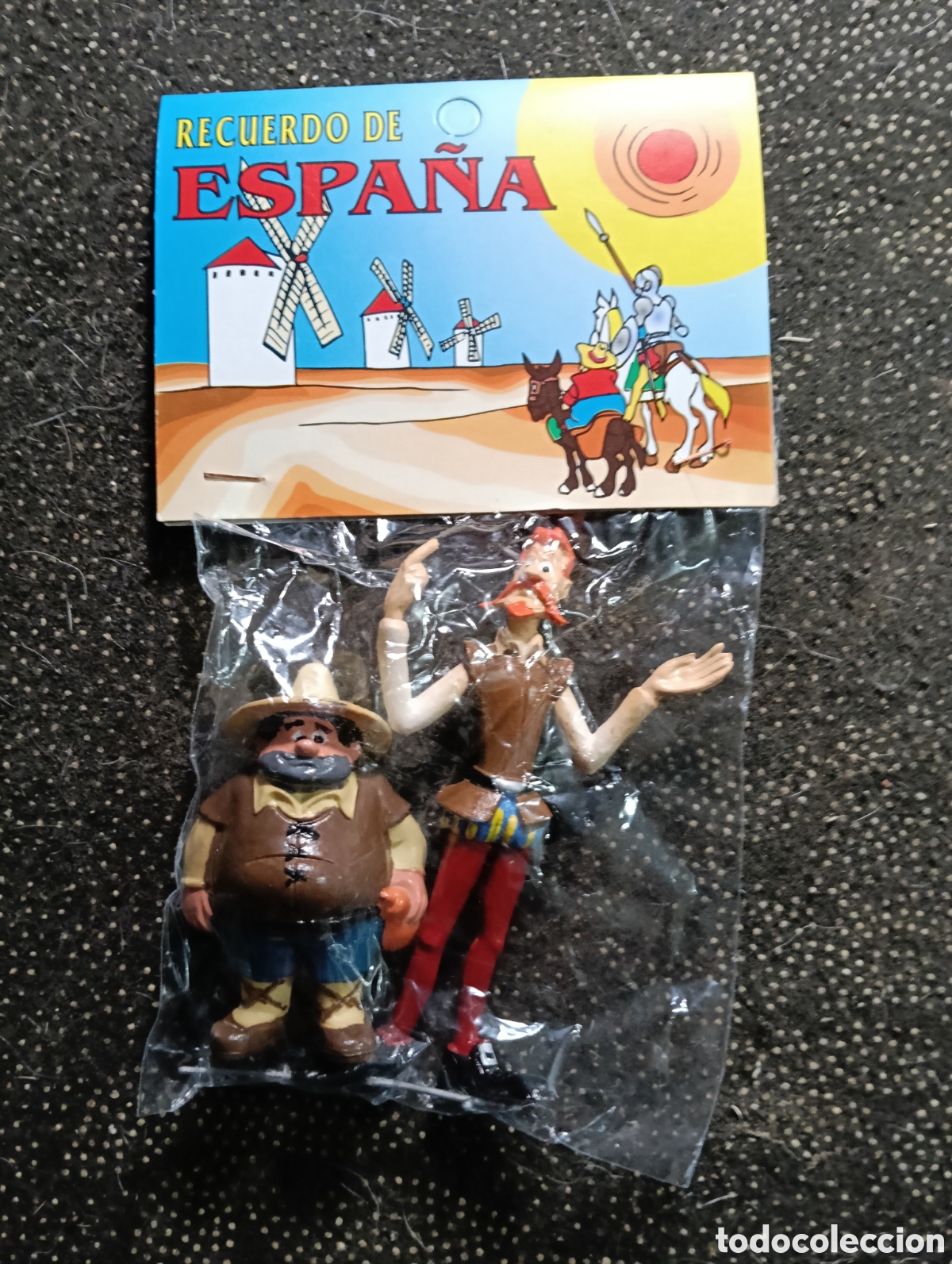 Rubber and PVC Figures: PVC de Don Quijote con su espada y Sancho Panza Spain 1979