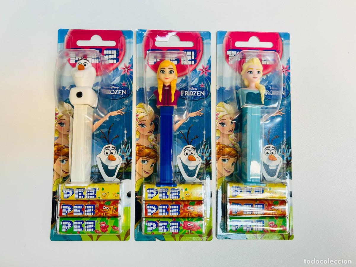 Figure di Gomma e PVC: Lote de 3 dispensadores de caramelos PEZ - Colecci&oacute;n Frozen, Set Completo
