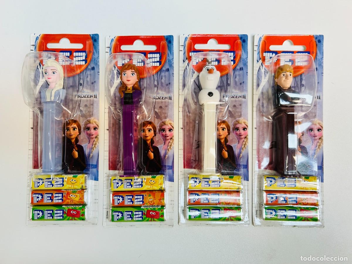 Figurines en Caoutchouc et PVC: Lote de 4 dispensadores de caramelos PEZ - Colecci&oacute;n Frozen II, Set Completo