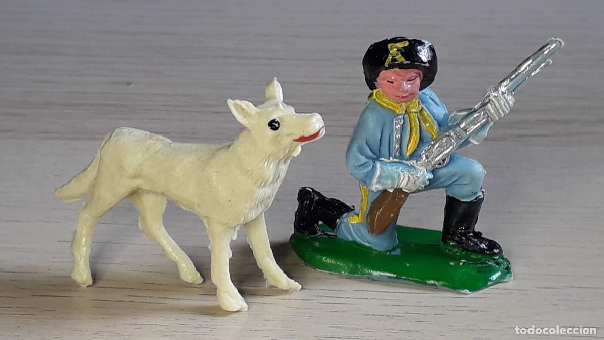 Figurines en Caoutchouc et PVC: Federal Yankee Oeste Cabo Rusty y Rin Tin Tin, pl&aacute;stico, Comansi Spain tipo Jecsan, original a&ntilde;os 60