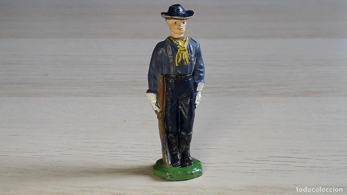 Figuras de goma y PVC: Federal Yankee 7&deg; caballer&iacute;a, serie Rin Tin Tin, goma, Jecsan Spain, original a&ntilde;os 50.