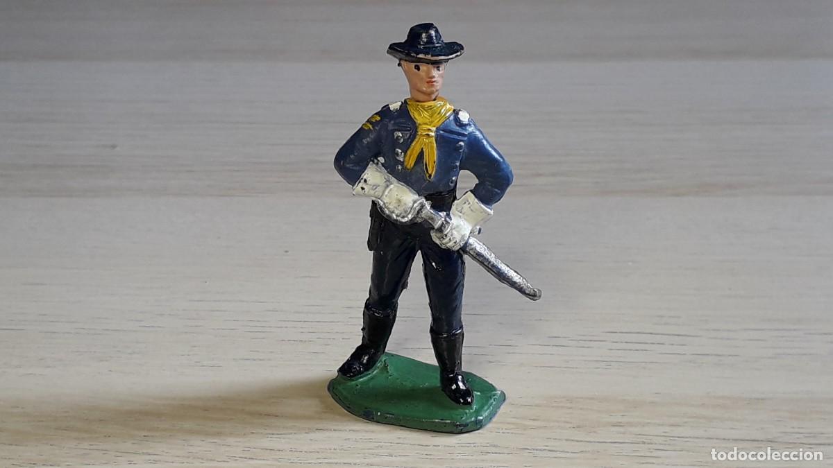 Figuras de goma y PVC: Federal Yankee 7&deg; caballer&iacute;a, serie Rin Tin Tin, goma, Jecsan Spain, original a&ntilde;os 50.