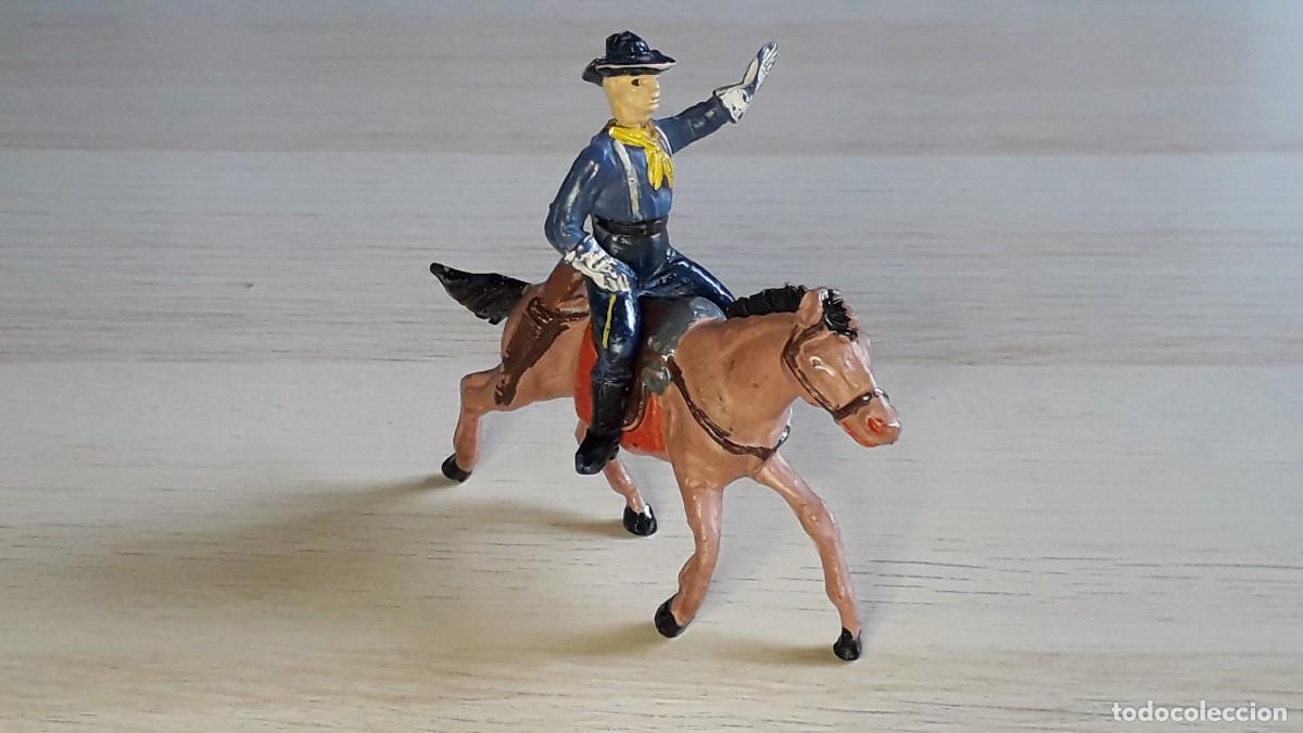 Figuras de goma y PVC: Federal Yankee 7&deg; caballer&iacute;a, serie Rin Tin Tin, goma, Jecsan Spain, original a&ntilde;os 50.