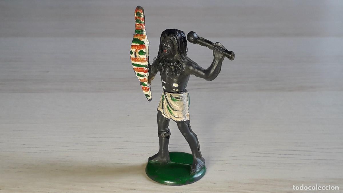 Figuras de goma y PVC: Guerrero negro Safari &Aacute;frica, fabricado en goma, Gama Spain tipo Pech, original a&ntilde;os 50.