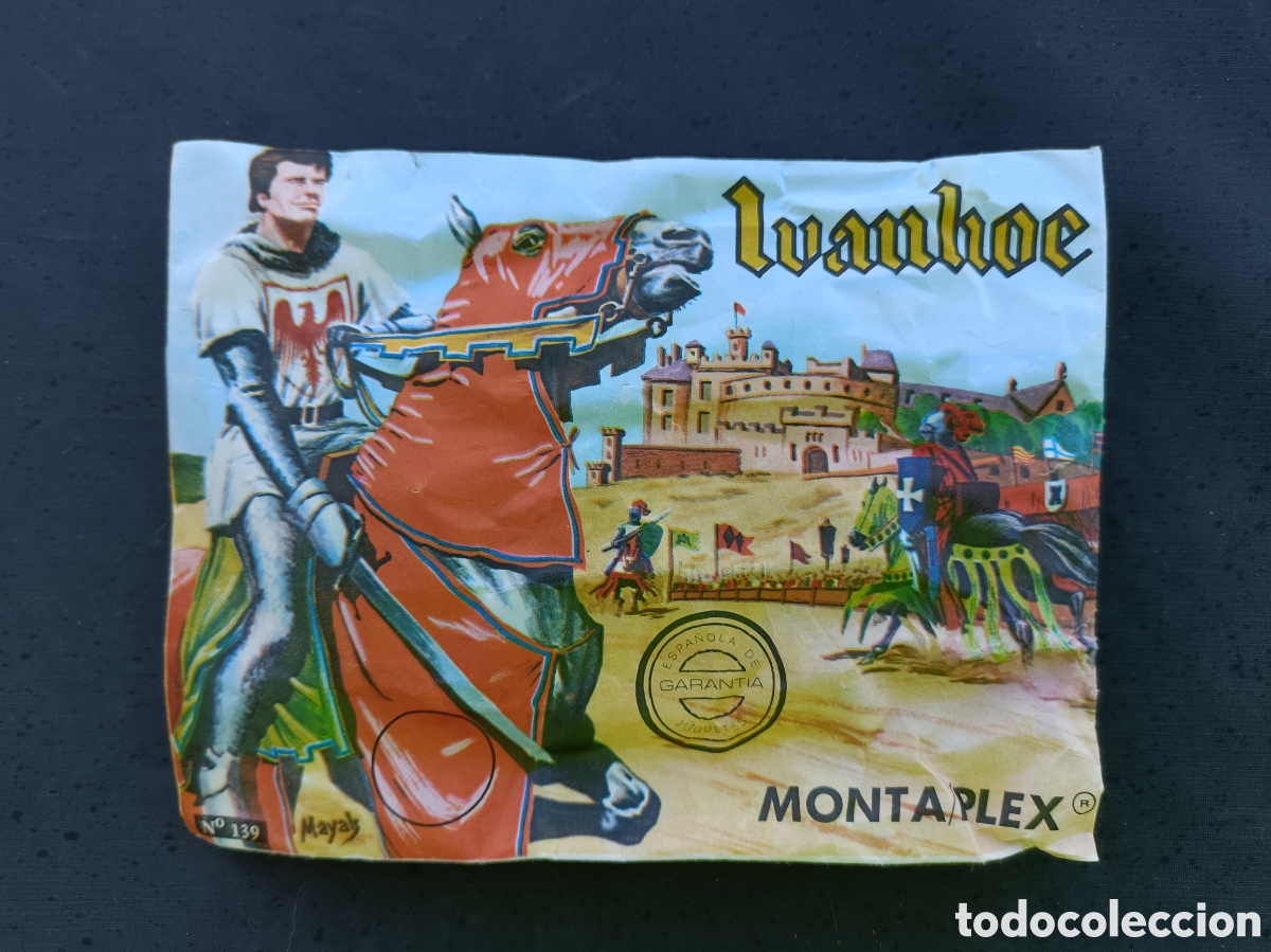 Gummi- und PVC-Figuren: IVANHOE - SOBRE CERRADO - MONTAPLEX 139 - soldaditos medievales