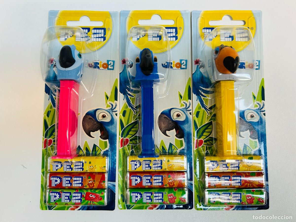 Figuras de Borracha e PVC: Lote de 3 dispensadores de caramelos PEZ - Colecci&oacute;n R&iacute;o 2, Set Completo