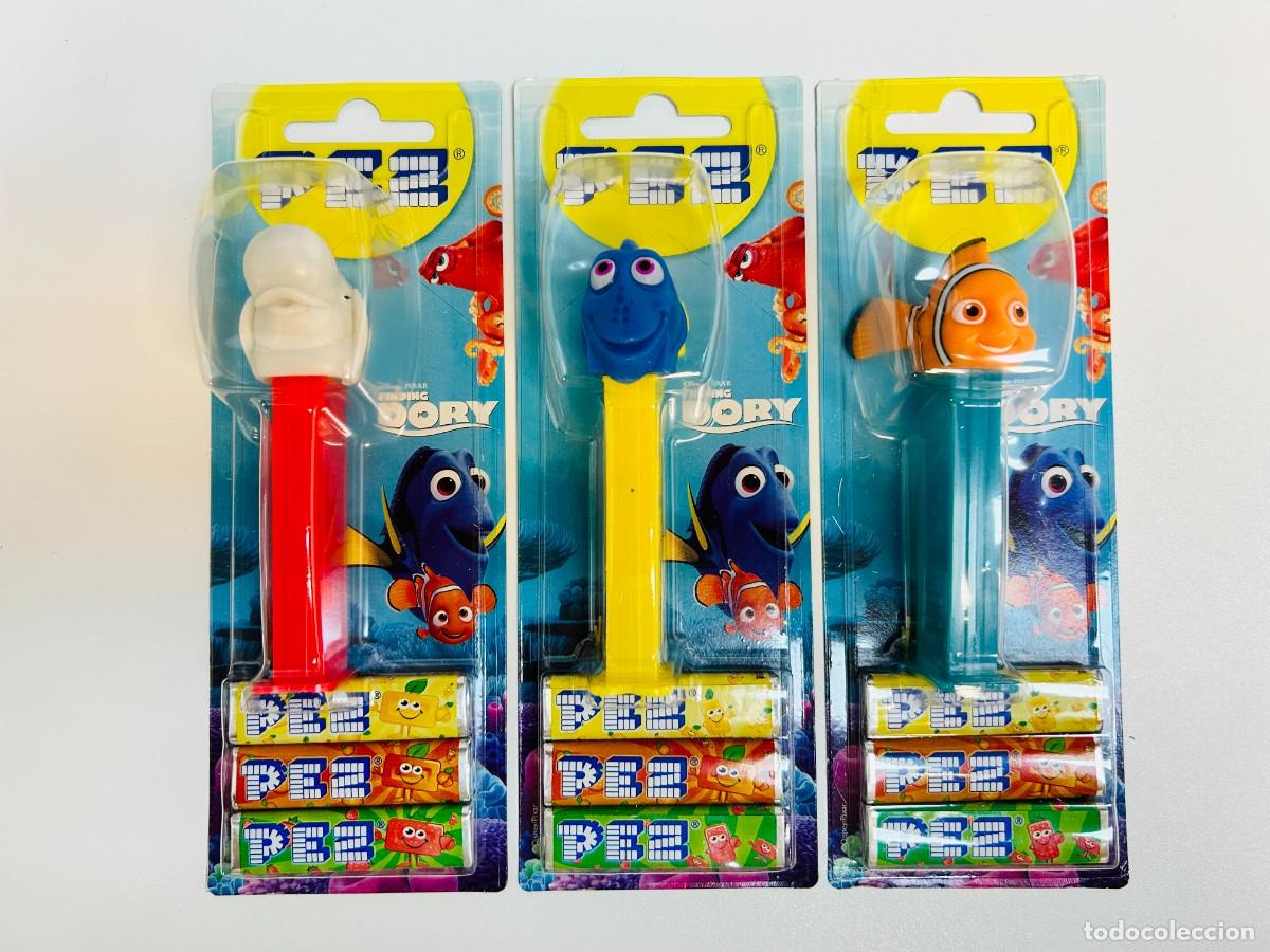 Figuras de Borracha e PVC: Lote de 3 dispensadores de caramelos PEZ - Colecci&oacute;n Buscando a Dory, Set Completo