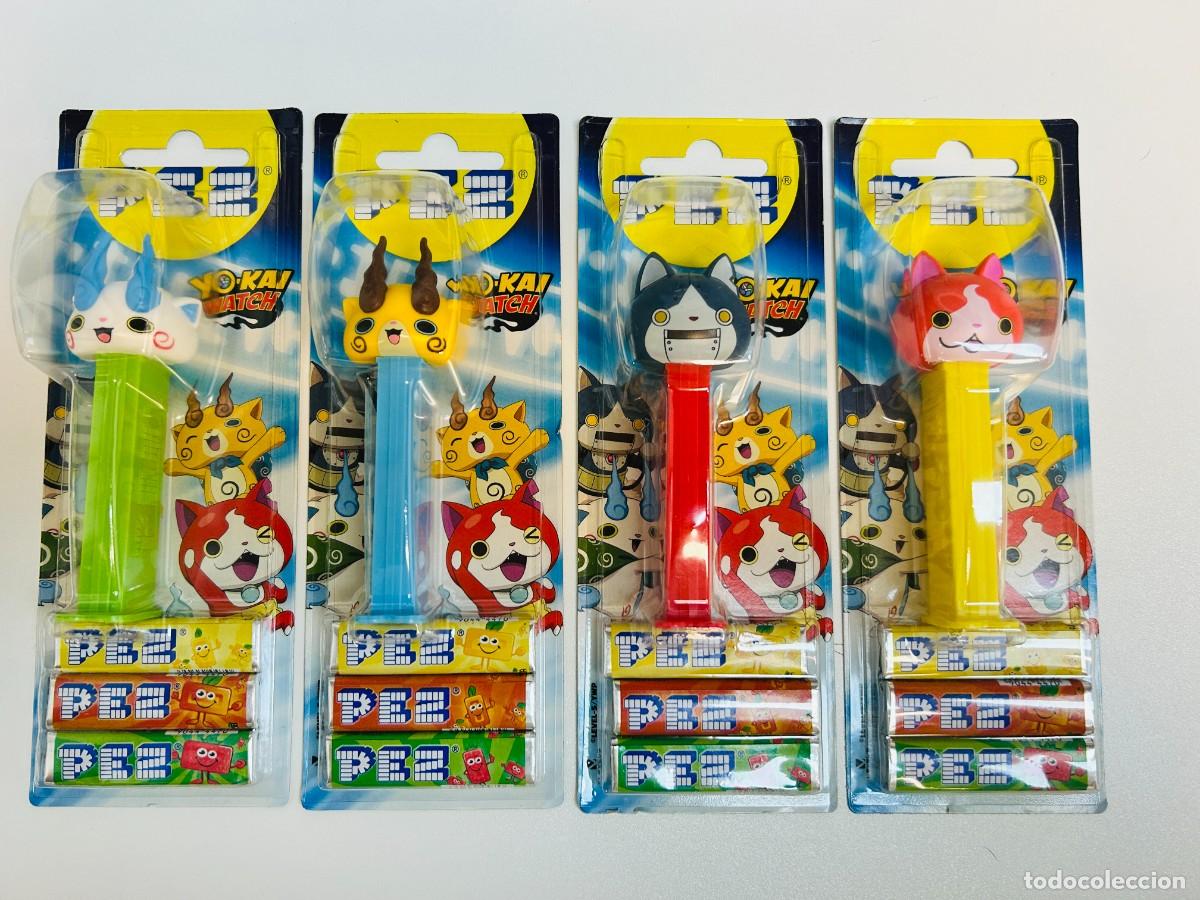 PEZ Dispenser: Lote de 4 dispensadores de caramelos PEZ - Colecci&oacute;n Yo-Kai Watch, Set Completo