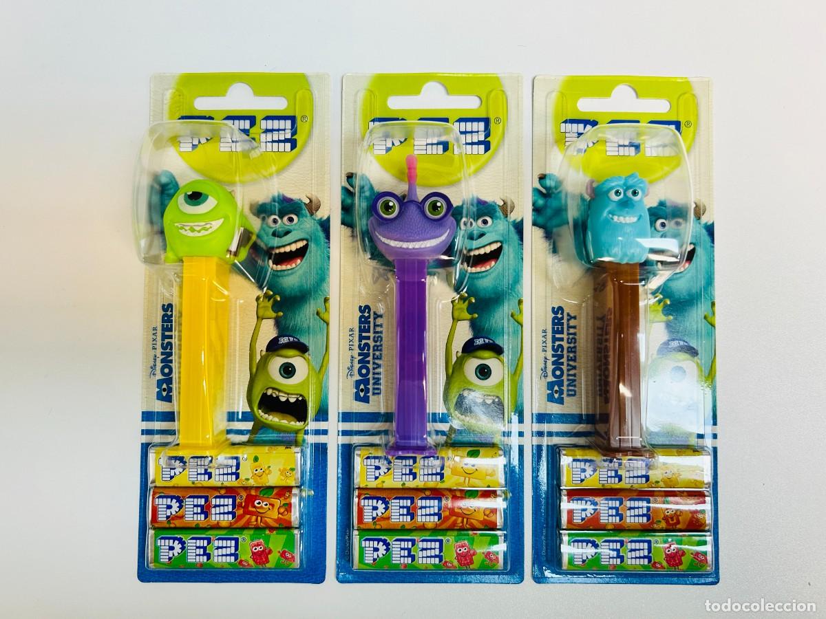 Figuras de Borracha e PVC: Lote de 3 dispensadores de caramelos PEZ - Colecci&oacute;n Monstruos University, Set Completo