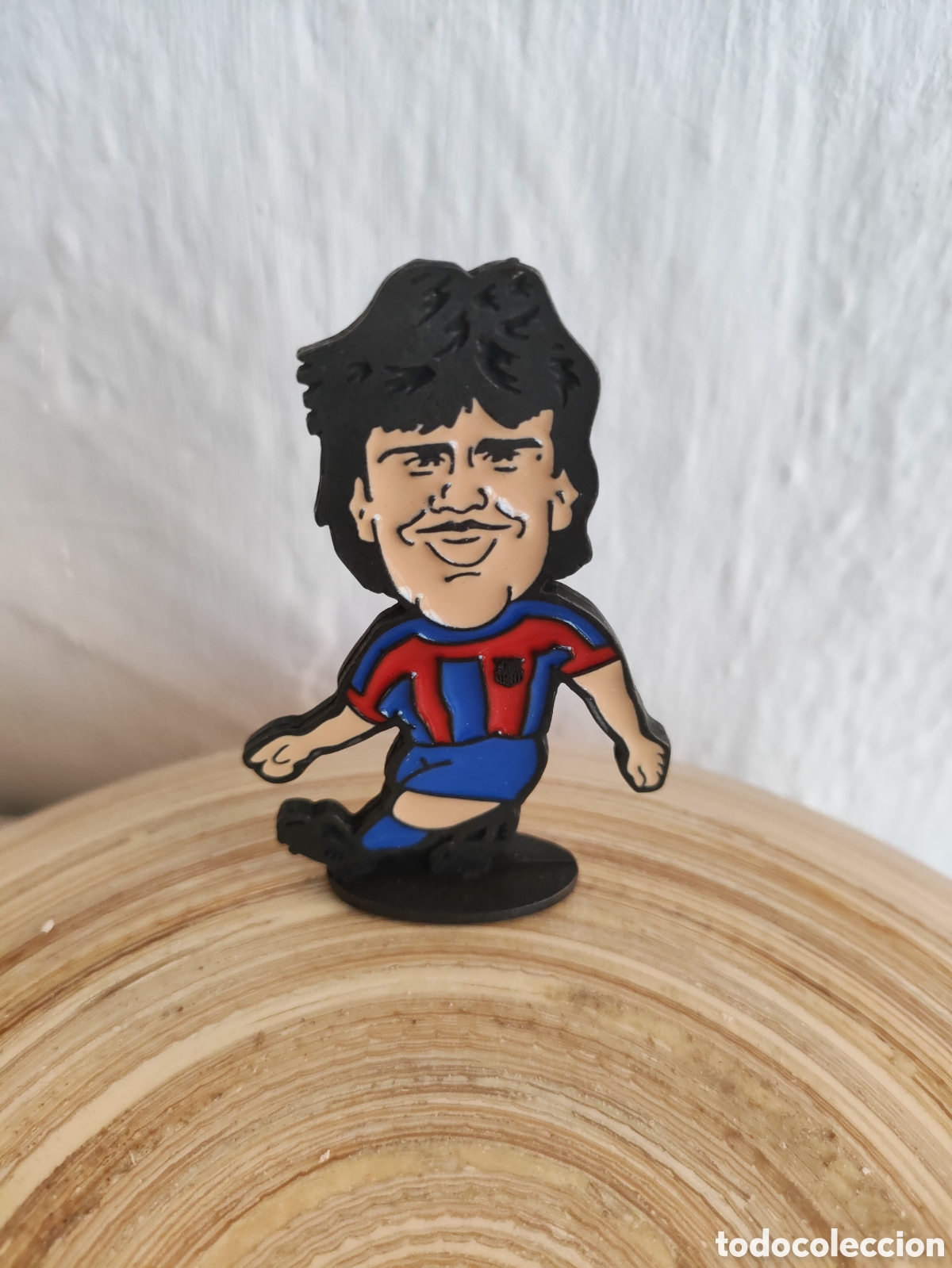 Figuras de goma y PVC: Figura metal Roger Garcia F.C.Barcelona