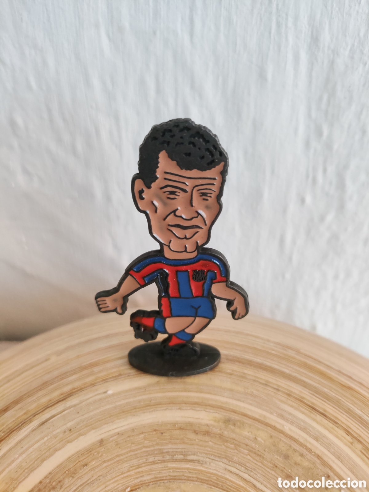 Figuras de goma y PVC: Figura metal Rivaldo F.C.Barcelona