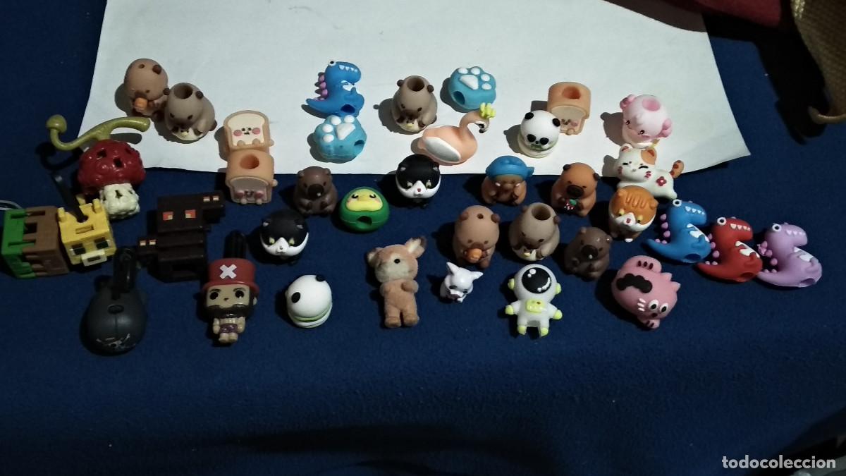 Figuras de goma Kinder: LOTE 37 FIGURAS CAPUCHONES Y OTROS DE GOMA - KINDER Y OTRAS MARCAS - VER FOTOS