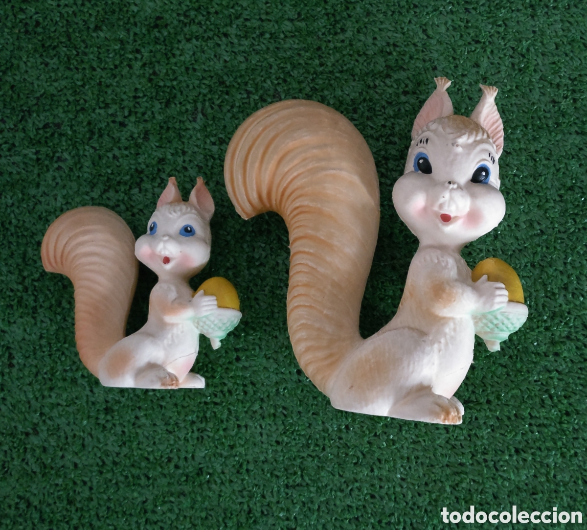 Figurines en Caoutchouc et PVC: Pareja de ardillas de vinilo suave con chifle