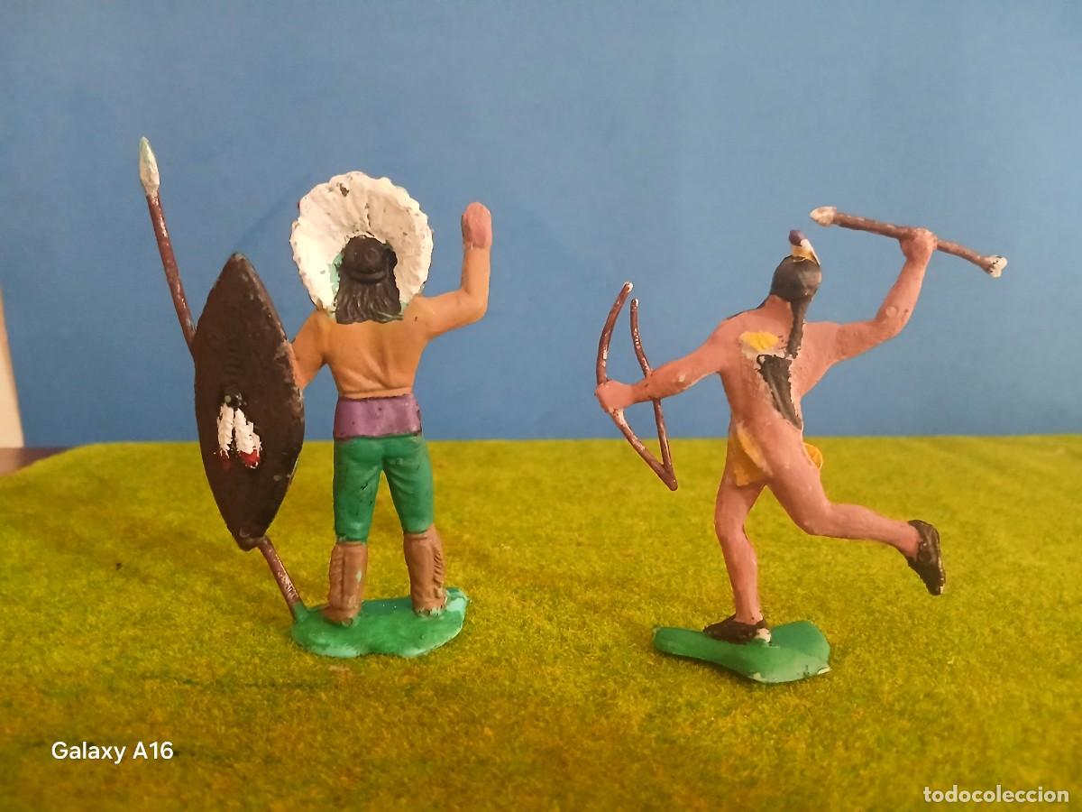 Figuras de goma y PVC: SOLDADOS DE PLASTICO INDIOS COMANSI COMO NUEVOS 2 - Foto 2