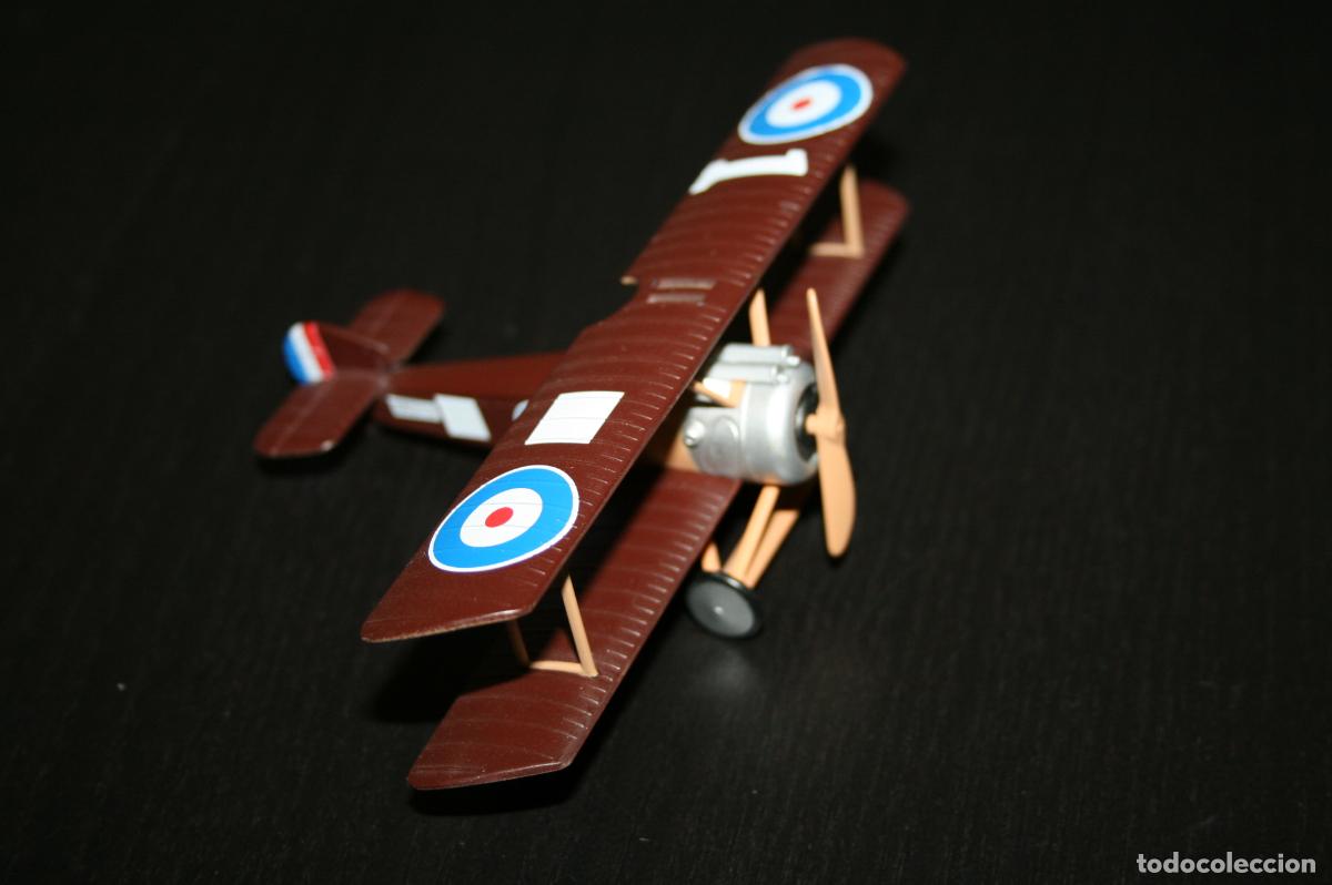 Figuras de goma y PVC: Avi&oacute;n biplano metal de colecci&oacute;n