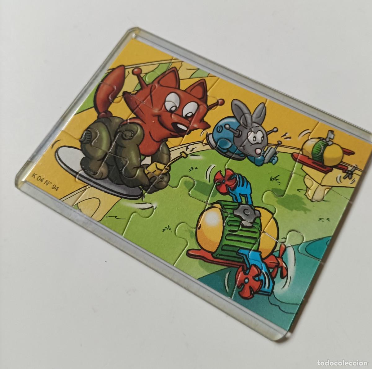 Figuras de goma Kinder: puzzle kinder antiguo funda puzle rompecabezas k04 04 94 zorro bpz papel