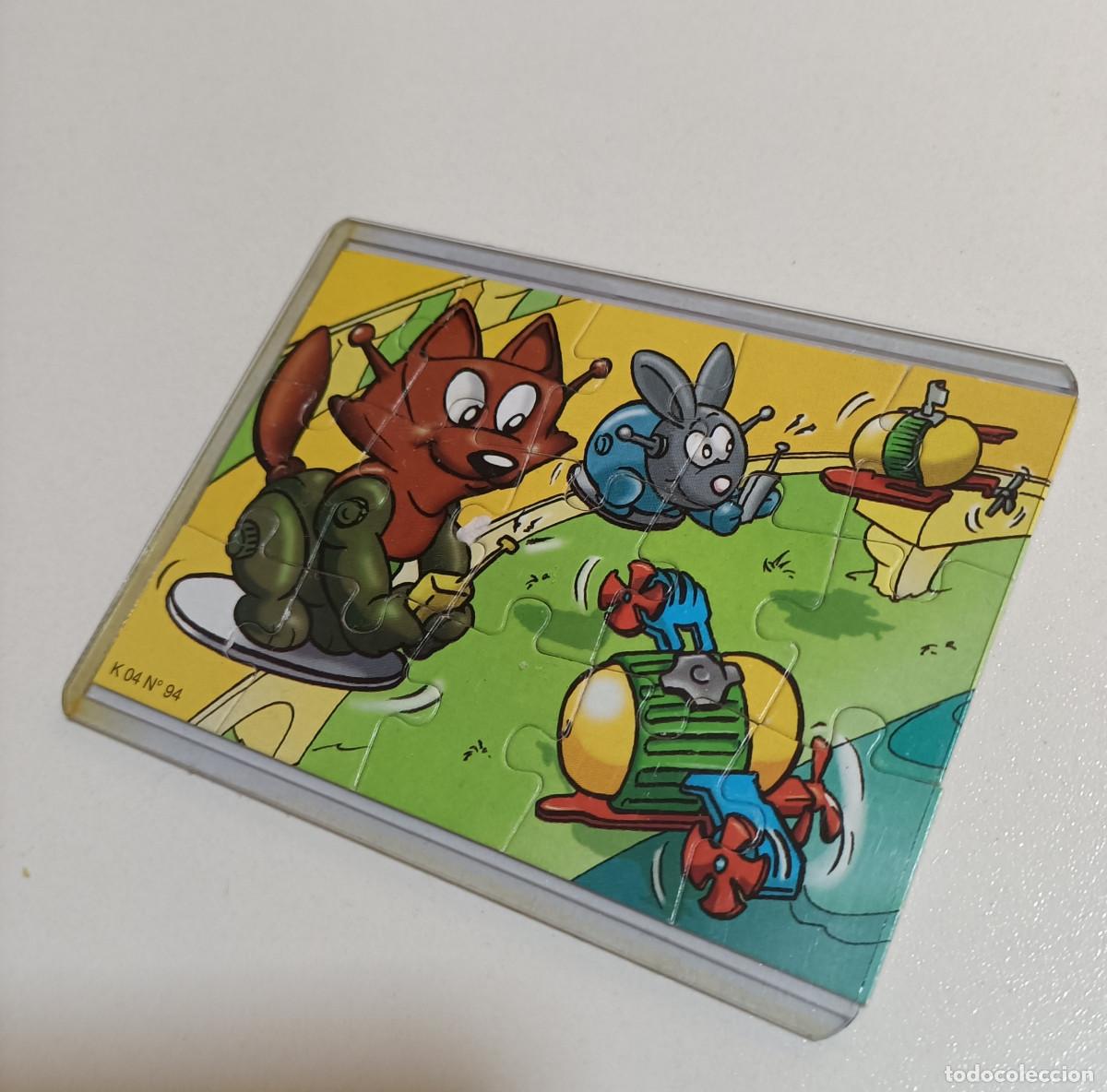 Figuras de goma Kinder: puzzle kinder antiguo funda puzle rompecabezas k04 04 94 zorro bpz papel