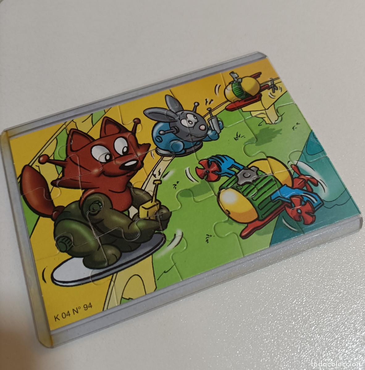 Figuras de goma Kinder: puzzle kinder antiguo funda puzle rompecabezas k04 04 94 zorro bpz papel
