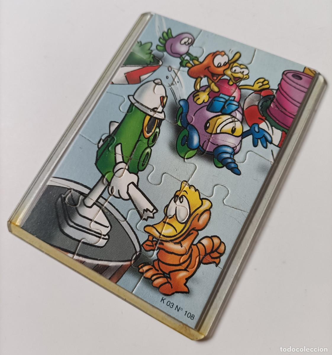 Figuras de goma Kinder: puzzle kinder antiguo funda puzle rompecabezas k03 108 semaforo pato bpz papel